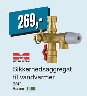 Harald Nyborg Sikkerhedsaggregat til vandvarmer tilbud