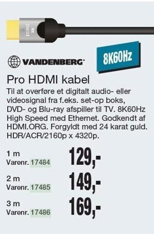 Harald Nyborg Pro HDMI kabel tilbud