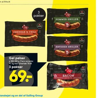 Bilka Gøl pølser tilbud