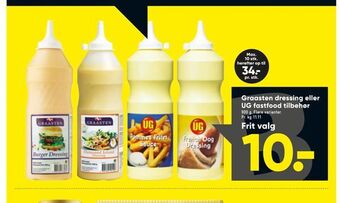 Bilka Graasten dressing eller UG fastfood tilbehør tilbud