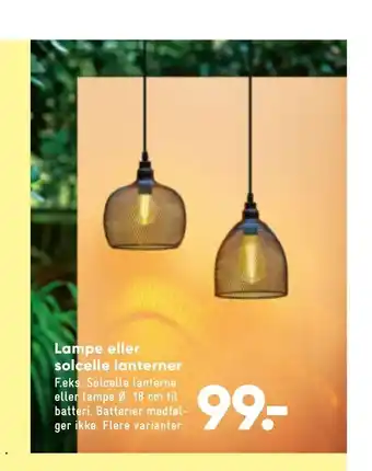 Bilka Lampe eller solcelle lanterner tilbud