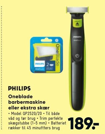 Bilka Oneblade barbermaskine eller ekstra skær tilbud