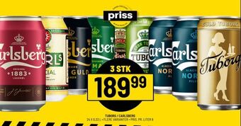 Priss Tuborg / carlsberg tilbud