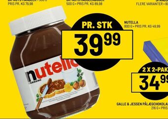 Priss Nutella tilbud