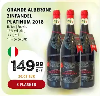 Scandinavian Park Grande alberone zinfandel platinum 2018 tilbud