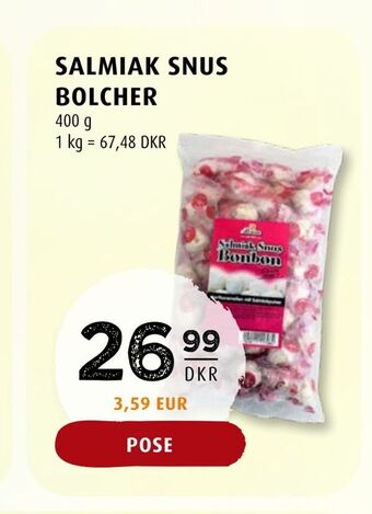 Scandinavian Park Salmiak snus bolcher tilbud