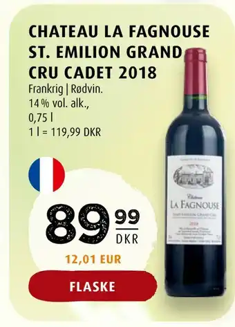 Scandinavian Park Chateau la fagnouse st. emilion grand cru cadet 2018 tilbud