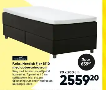 Bilka Nordisk Fjer B110 med opbevaringsrum tilbud