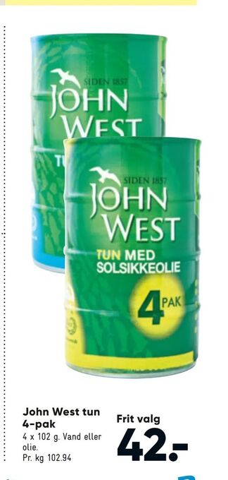 Bilka John West tun tilbud