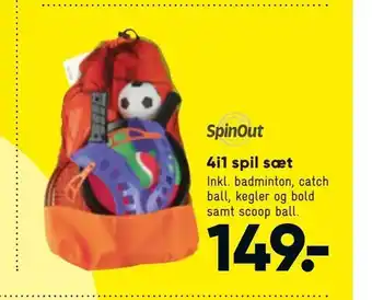 Bilka 4i1 spil sæt tilbud