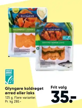 Bilka Glyngøre koldrøget ørred eller laks tilbud