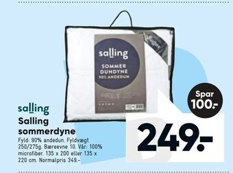 Bilka Salling sommerdyne tilbud