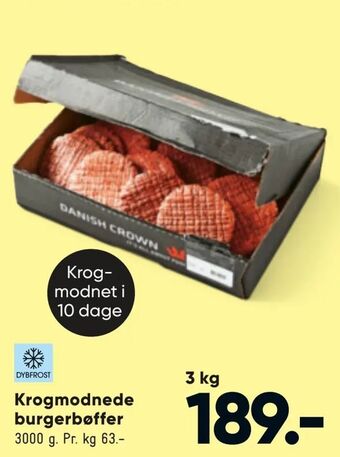 Bilka Krogmodnede burgerbøffer tilbud