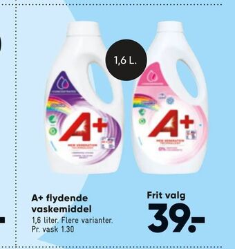 Bilka A+ flydende vaskemiddel tilbud