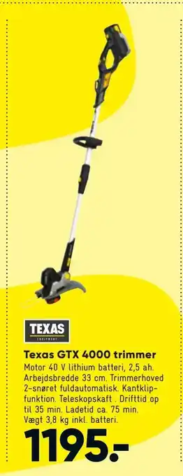 Bilka Texas GTX 4000 trimmer tilbud