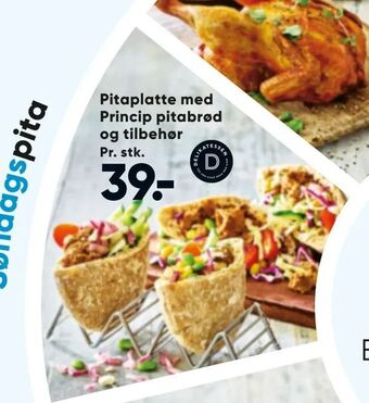 Bilka Pitaplatte med Princip pitabrød og tilbehør tilbud