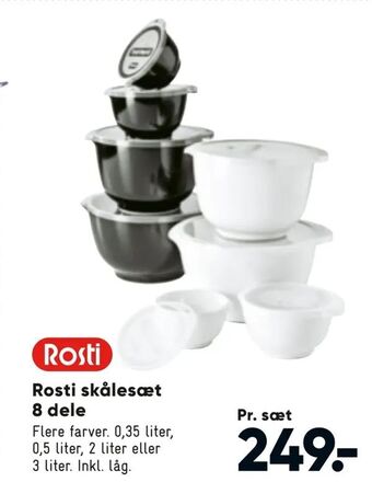 Bilka Rosti skålesæt 8 dele tilbud
