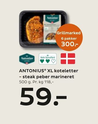 Bilka ANTONIUS ® XL koteletter - steak peber marineret tilbud