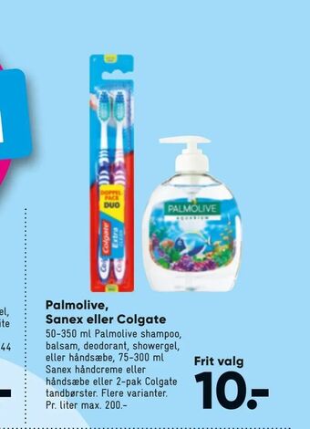Bilka Palmolive, Sanex eller Colgate tilbud