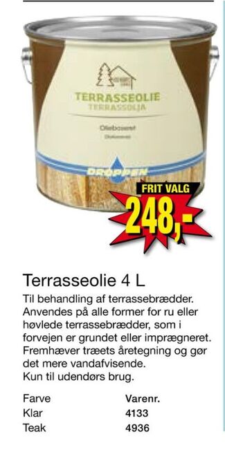 Harald Nyborg Droppen træolie tilbud