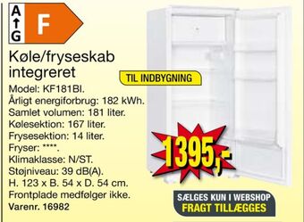 Harald Nyborg Wasco køle/fryseskab tilbud