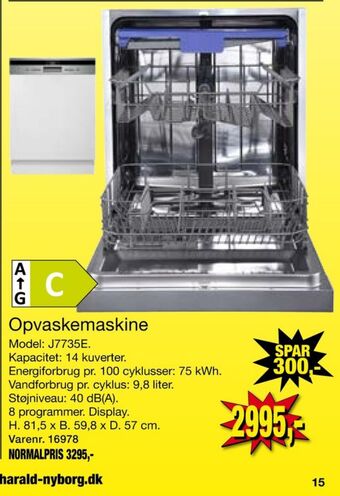 Harald Nyborg Wasco opvaskemaskine tilbud