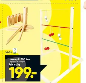 Bilka Havespil i FSC træ tilbud