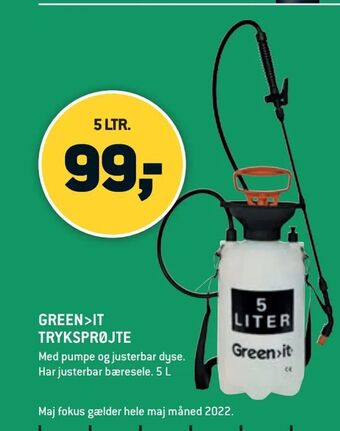 XL-BYG Green>it tryksprøjte tilbud