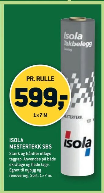 XL-BYG ISOLA MESTERTEKK SBS tilbud