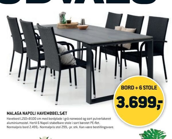 Bord + stole tilbud hos XL-BYG