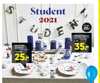 Bilka Mønstrede servietter tilbud