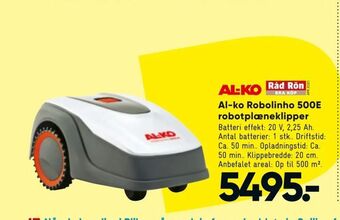 Bilka Al-ko Robolinho 500E robotplæneklipper tilbud