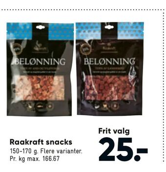 Bilka Raakraft snacks tilbud