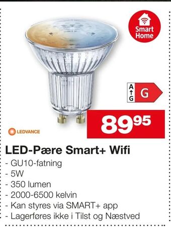 Bauhaus LED-Pære Smart+ Wifi tilbud