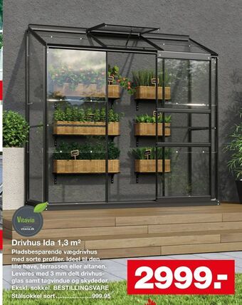 Drivhus Ida 1,3 m2