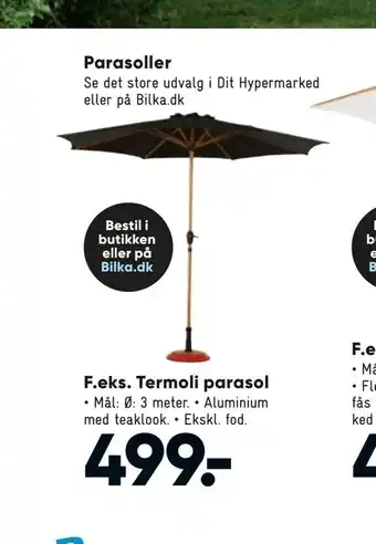 Bilka Termoli parasol tilbud