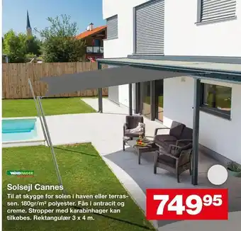 Bauhaus Solsejl Cannes tilbud