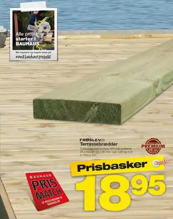 Bauhaus Terrassebrædder tilbud