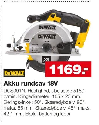 Bauhaus Akku rundsav 18V tilbud