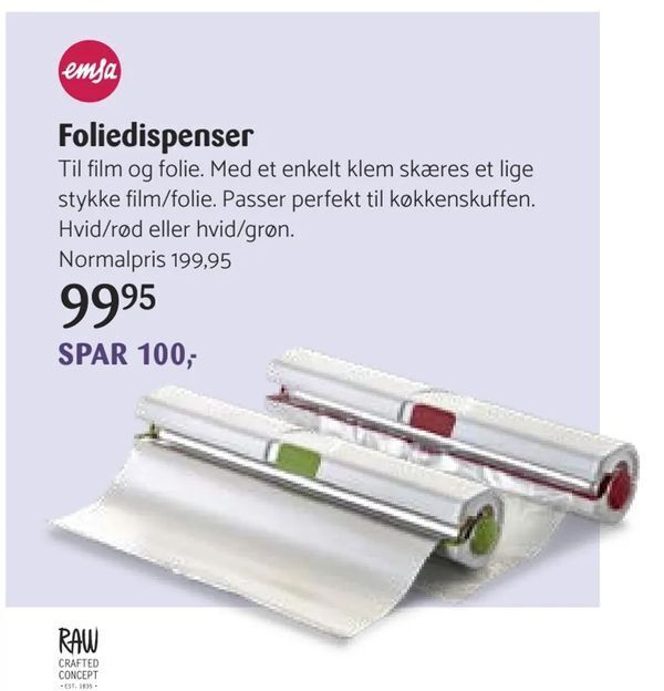 Foliedispenser tilbud hos Kop & Kande