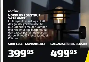 Nordlux lønstrup væglampe