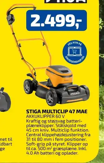 Davidsen Stiga multiclip 47 mae tilbud