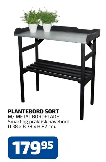 Plantebord sort