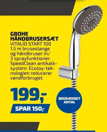 Davidsen Grohe håndbrusersæt tilbud