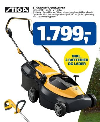 Davidsen Stiga akkuplæneklipper tilbud