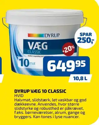 Davidsen Dyrup væg 10 classic tilbud