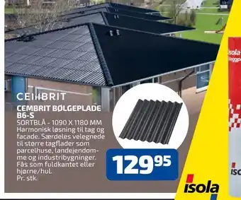 Davidsen Cembrit bølgeplade b6-s tilbud