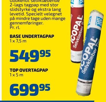 Davidsen Icopal selvklæbende tagpap tilbud