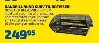 Davidsen Dangrill rund kurv til rotisseri tilbud