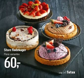 Føtex Store flødekager tilbud